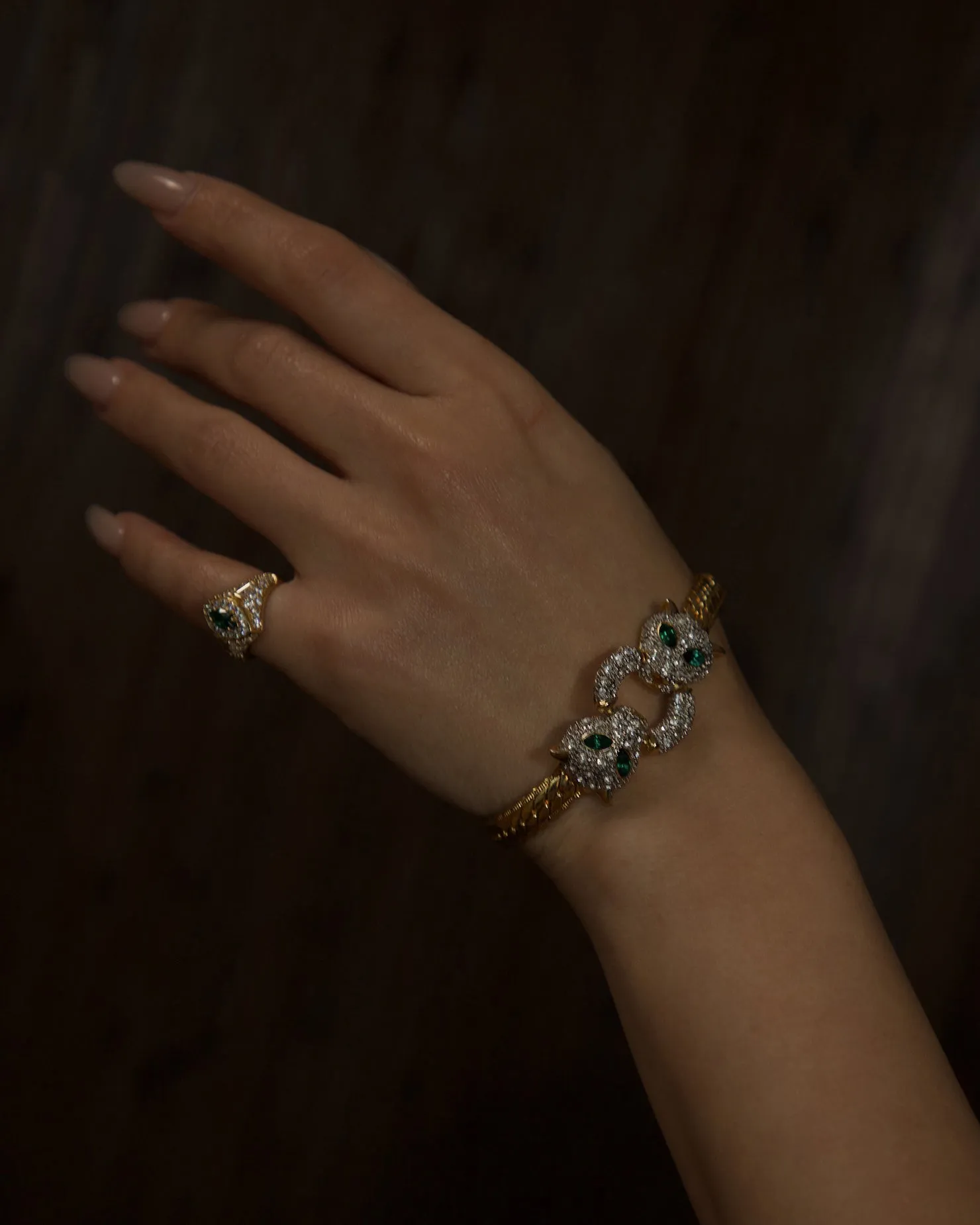 Vintage Pavé Leopard Set