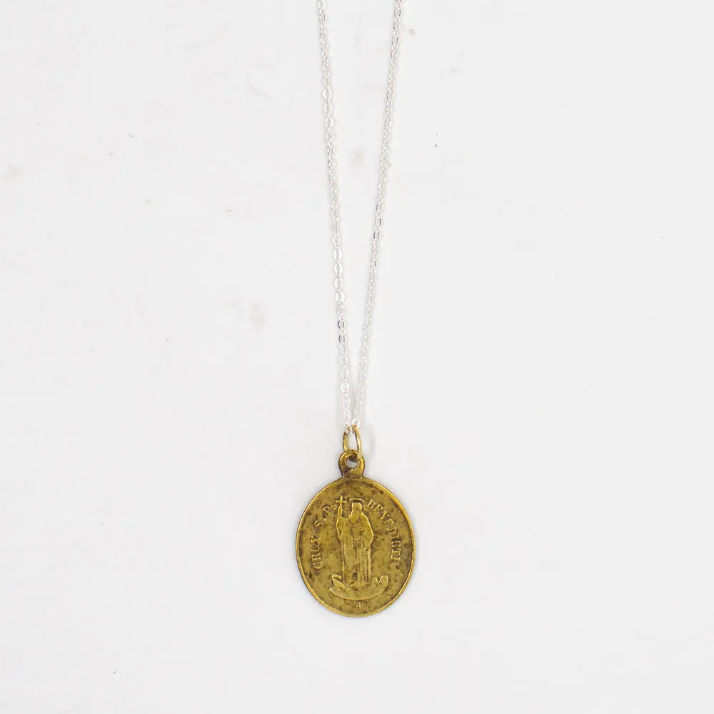 Vintage Saint Medal Saint Benedict v226