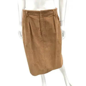 Vintage Saks Fifth Avenue Skirt Women’s Size 10/12 Corduroy Light Brown Color