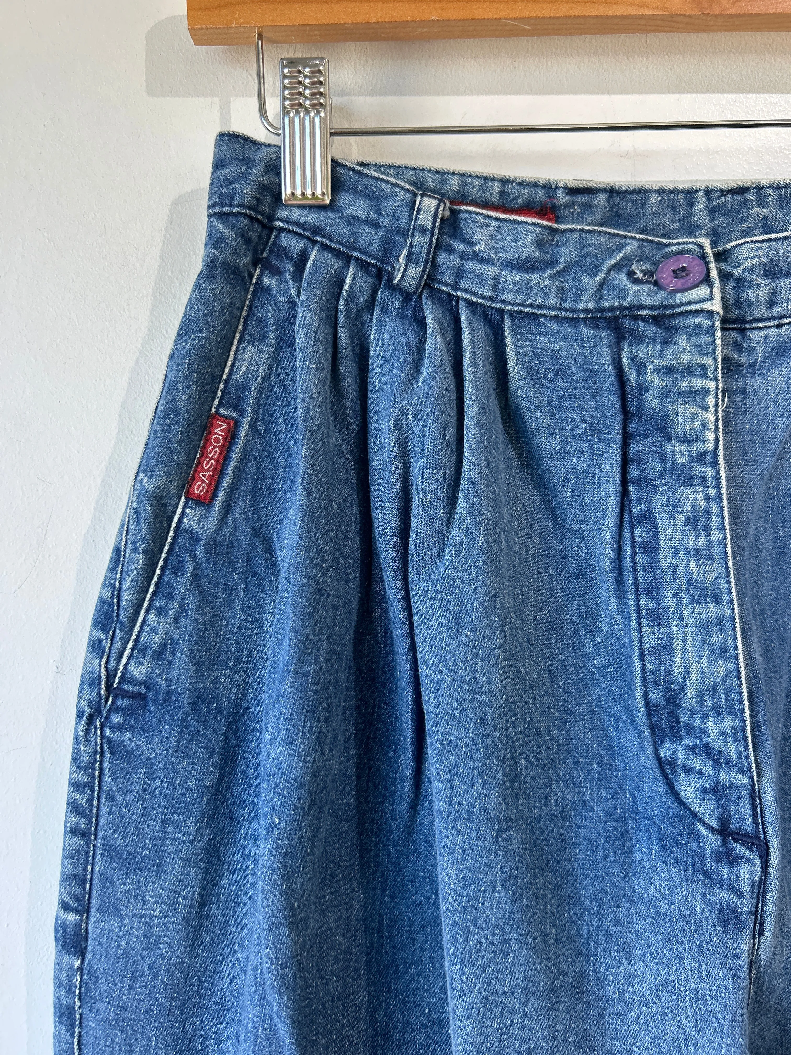 Vintage Sasson Pleated Jeans