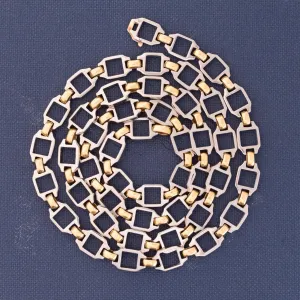 Vintage Steel & Gold Chain by Cartier