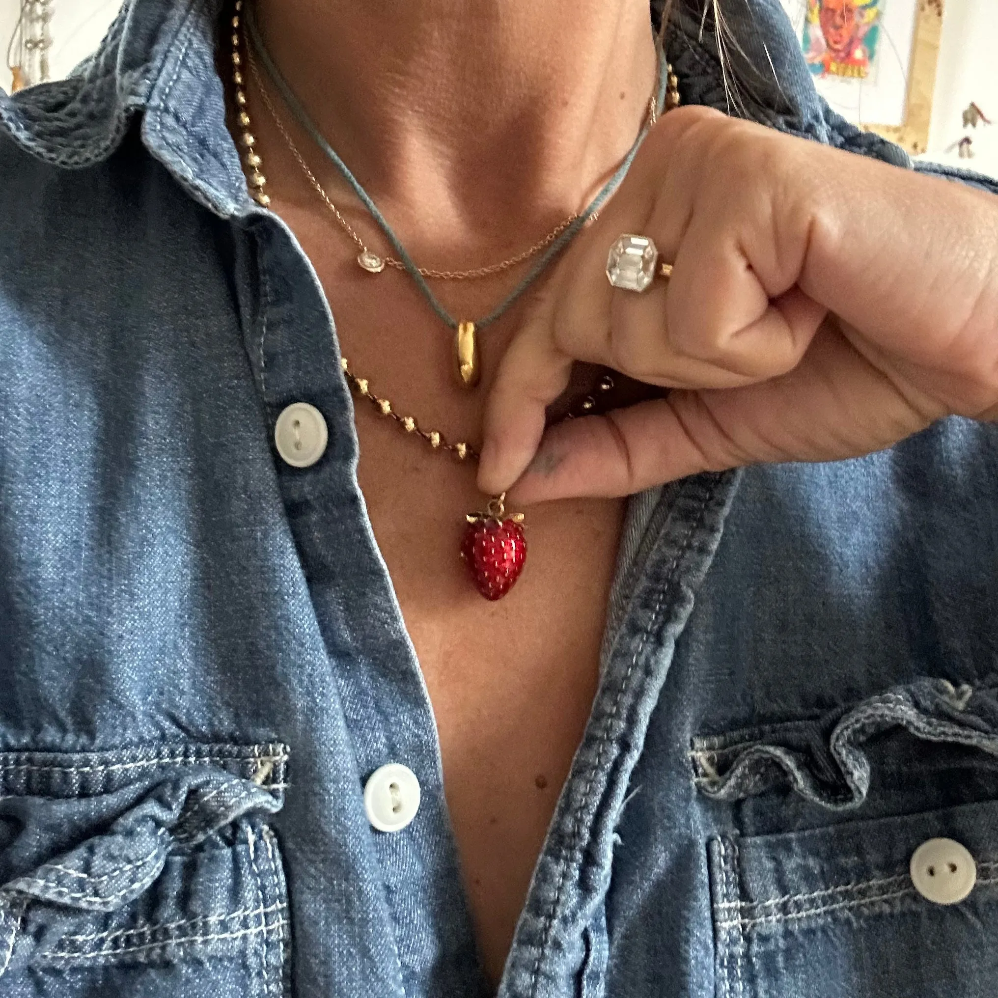 Vintage Strawberry Charm