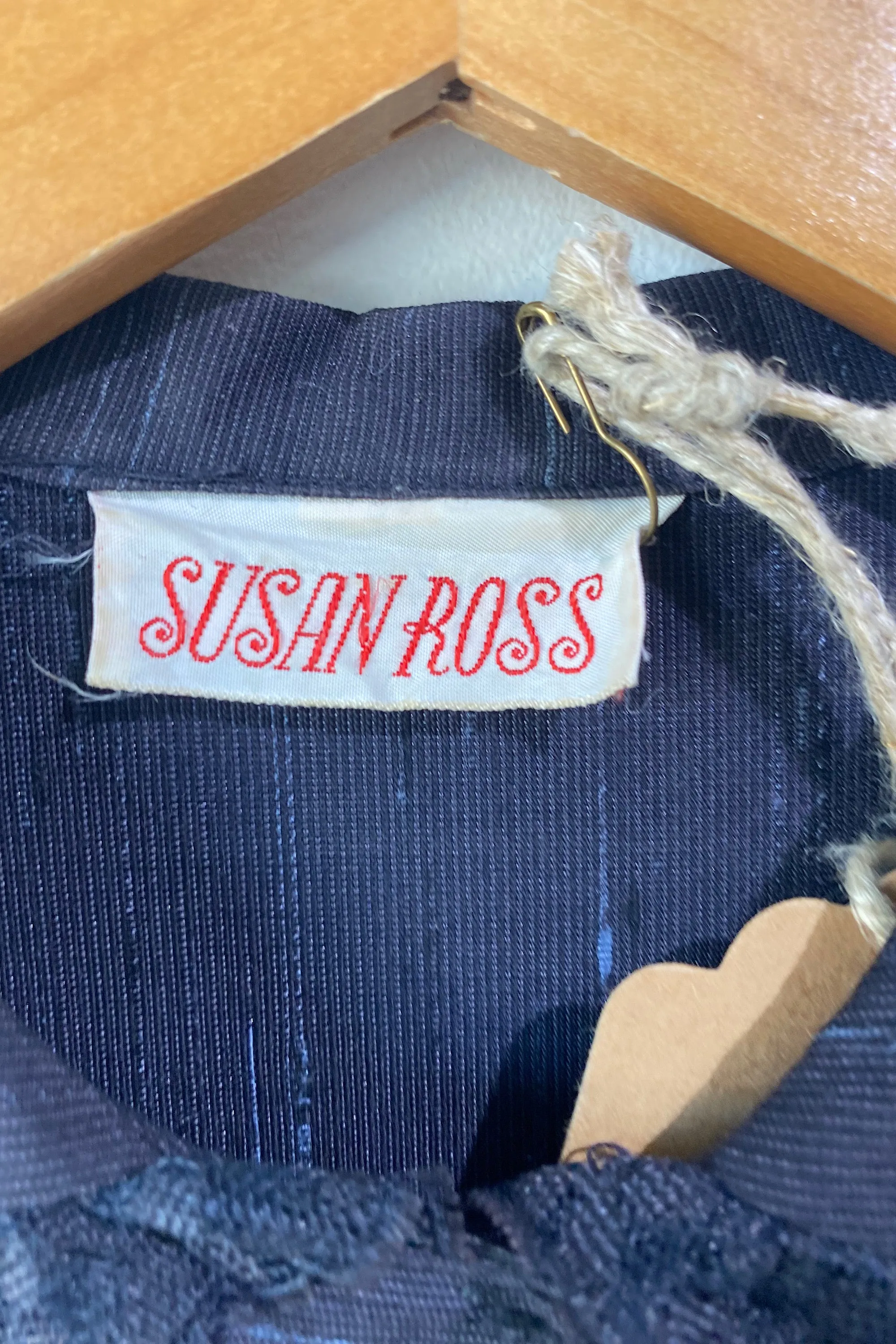 Vintage Susan Ross Black & Navy Dress
