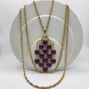Vintage Trifari Lucite Waterfall necklace and Clip on Earrings (Set)