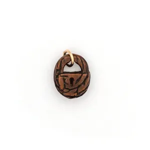 Vintage Wooden Lock Charm