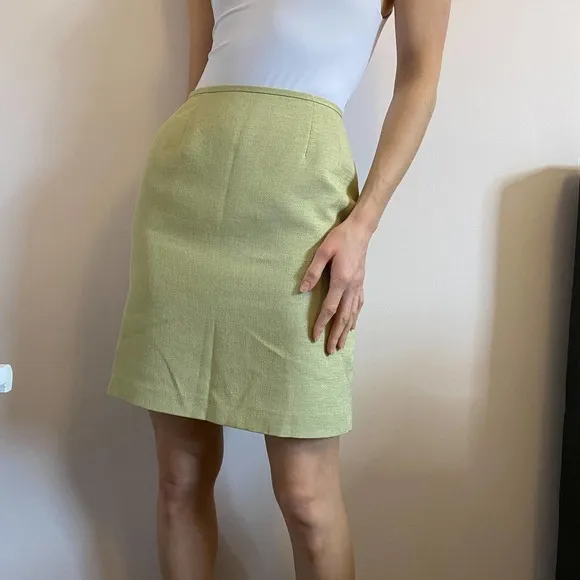 VTG High Waist Pastel Green Pencil Skirt