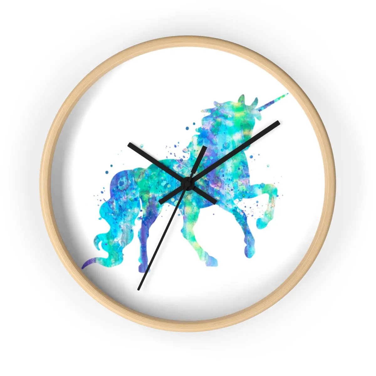 Watercolor Unicorn Wall Clock