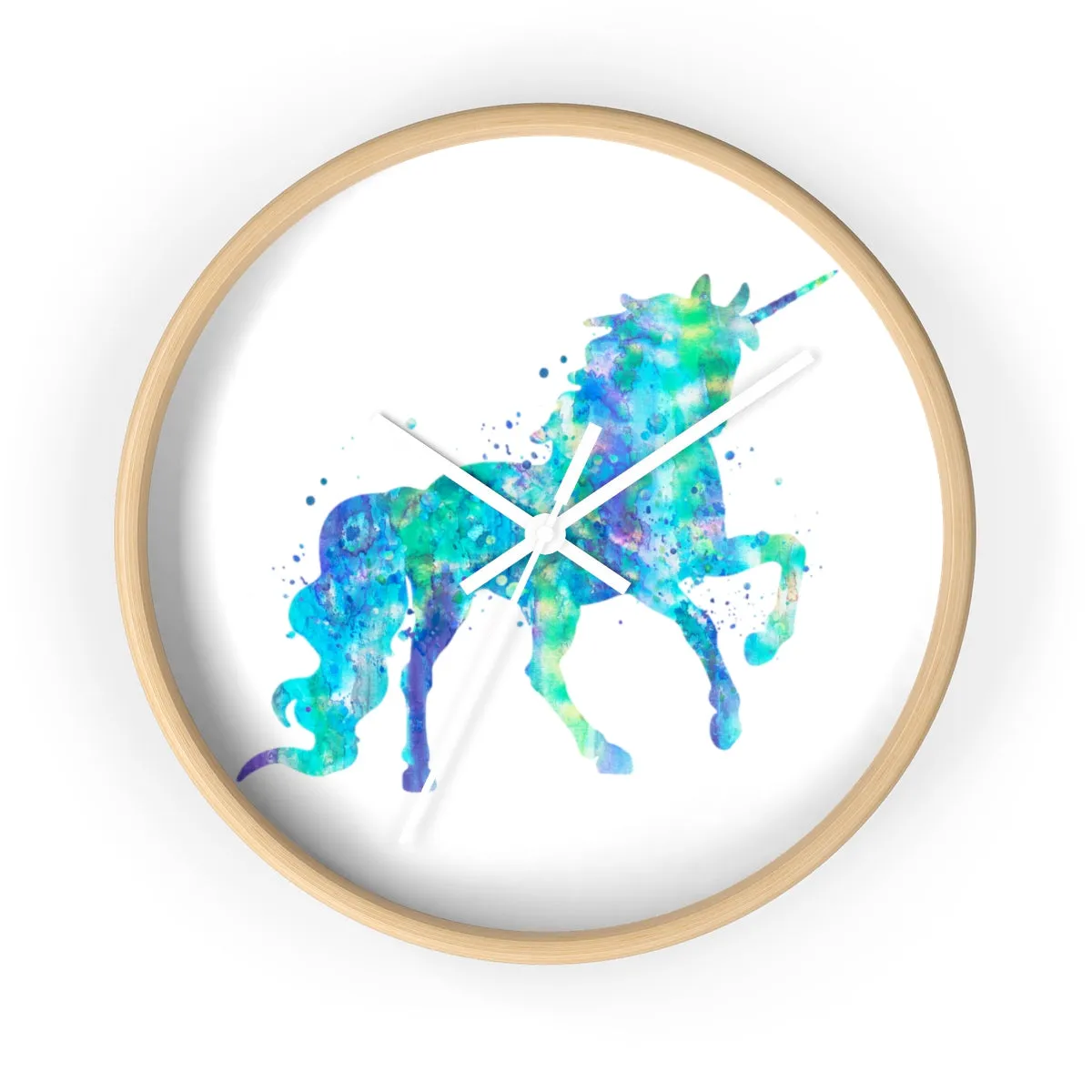 Watercolor Unicorn Wall Clock