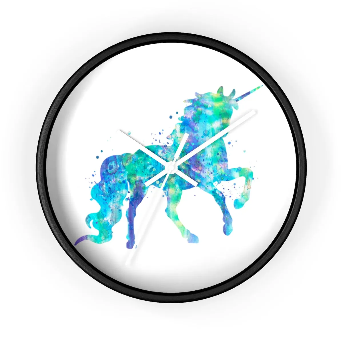 Watercolor Unicorn Wall Clock