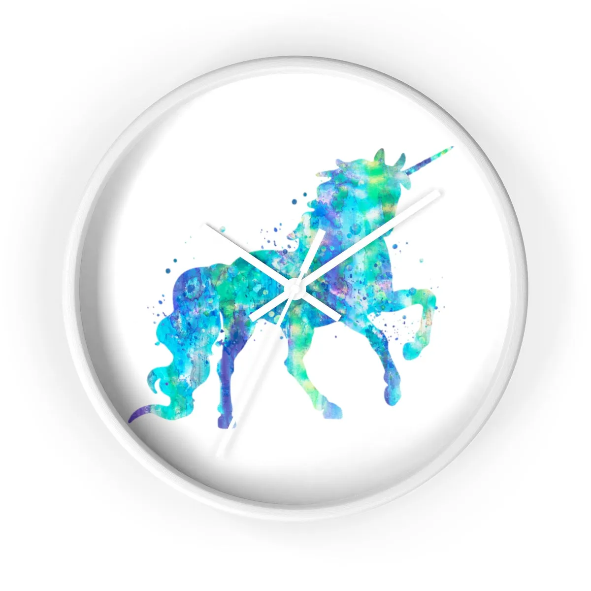 Watercolor Unicorn Wall Clock