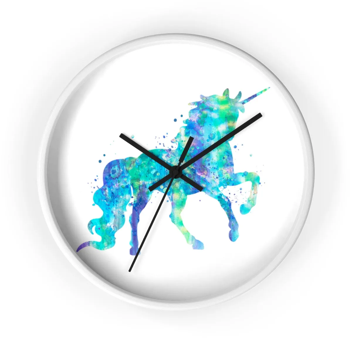 Watercolor Unicorn Wall Clock
