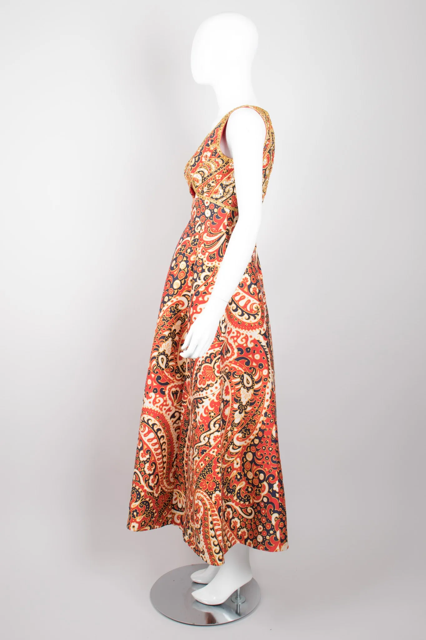 Wave Print Cutout Dress