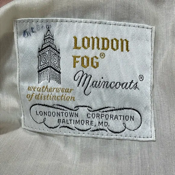 Women’s Classic Vintage London Fog Mid Length Trench Rain Coat Blush Pink S/M