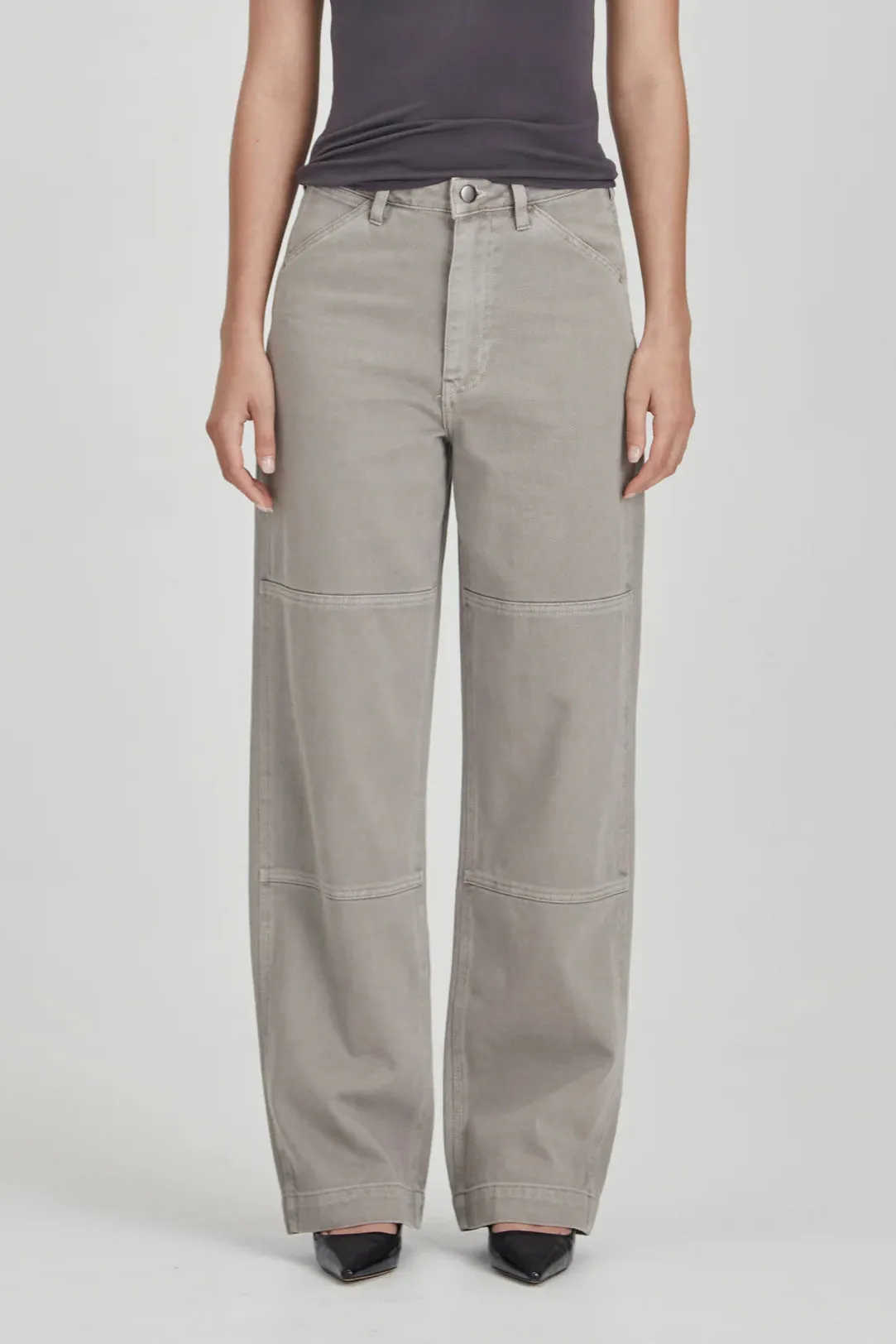 Womens Drill Panel Jean Vintage Smoke