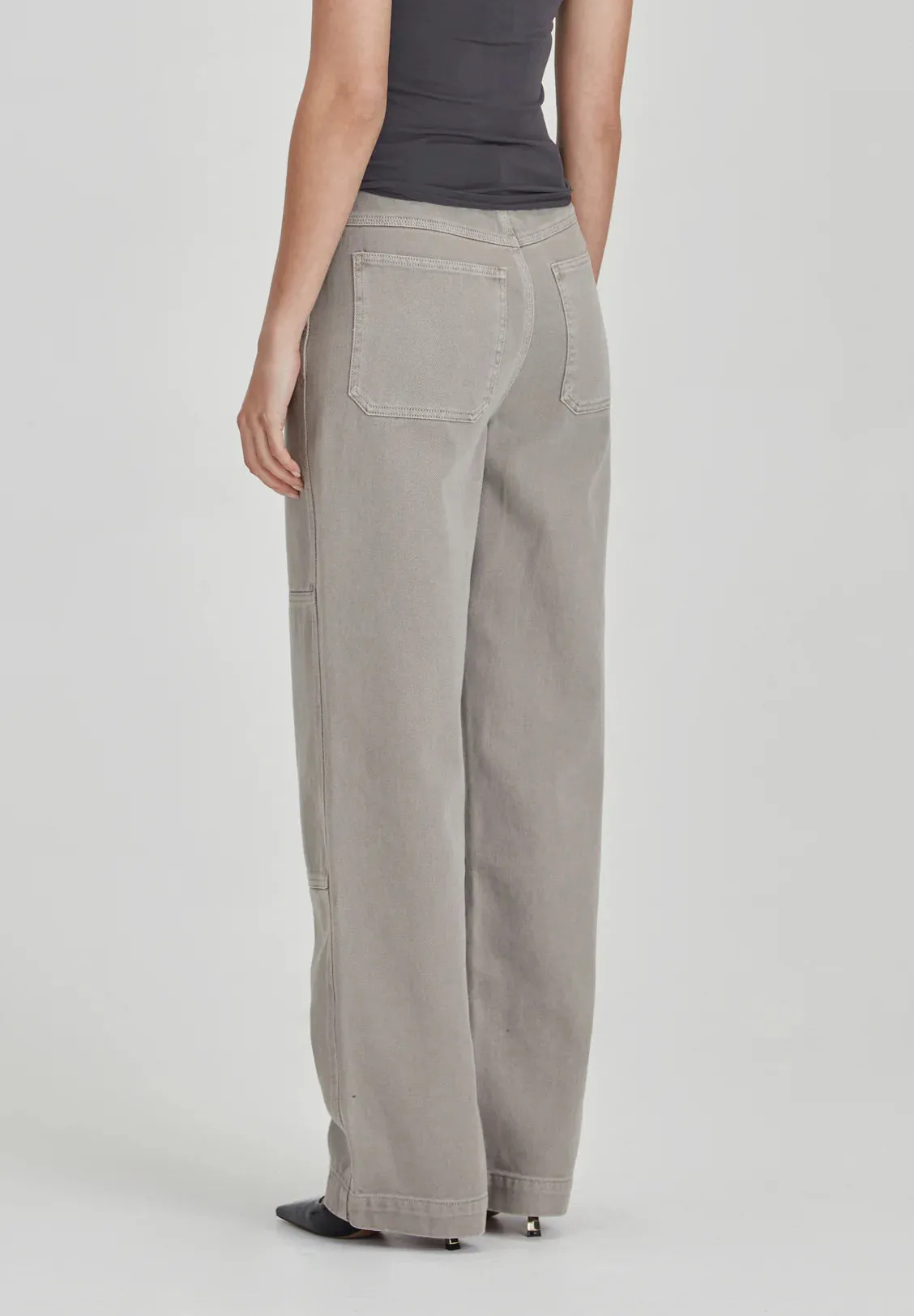 Womens Drill Panel Jean Vintage Smoke