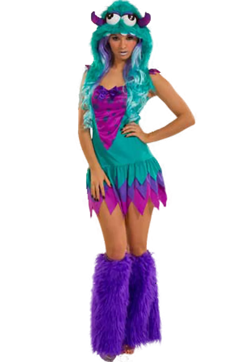 Womens Fuzzy Frankie Monster Costume